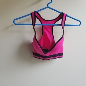 Hot Pink padded sports bra m/s from Amazon